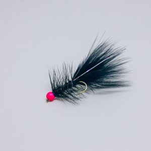Woolly Bugger Black – Pink Bead Head